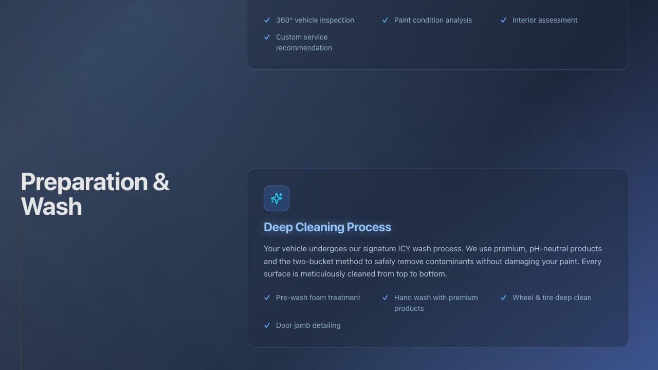 Icy Company Car Detailing - Auto Services website design by Propel Web Co in Central Florida